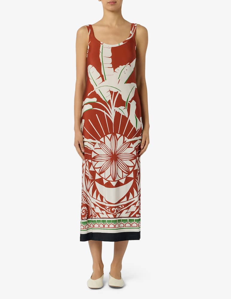 rinascente Pierre Mantoux Printed tank midi dress