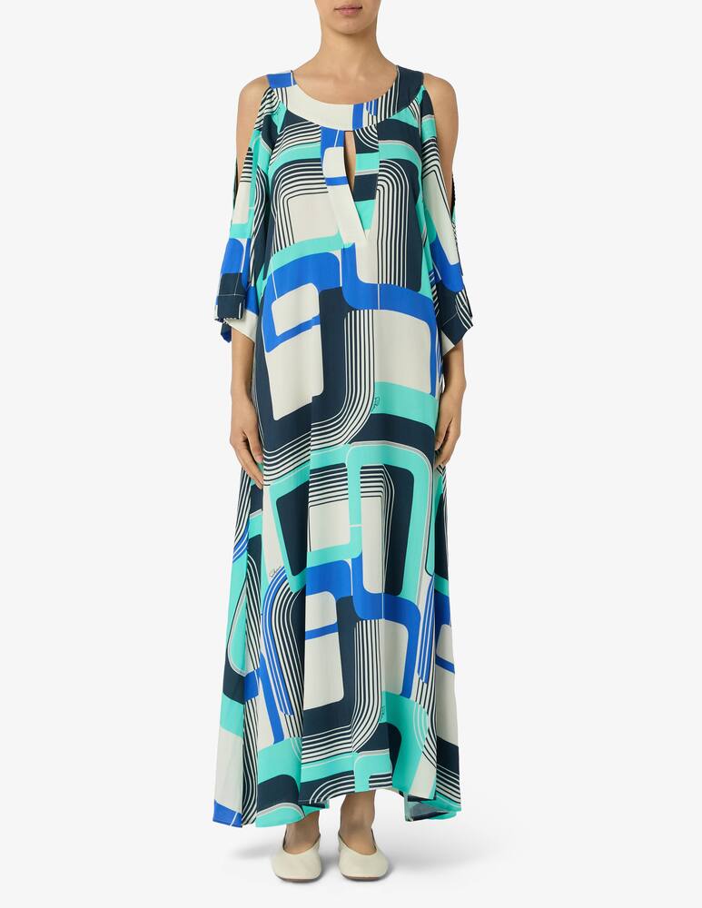 rinascente Pierre Mantoux Geometric print long kaftan