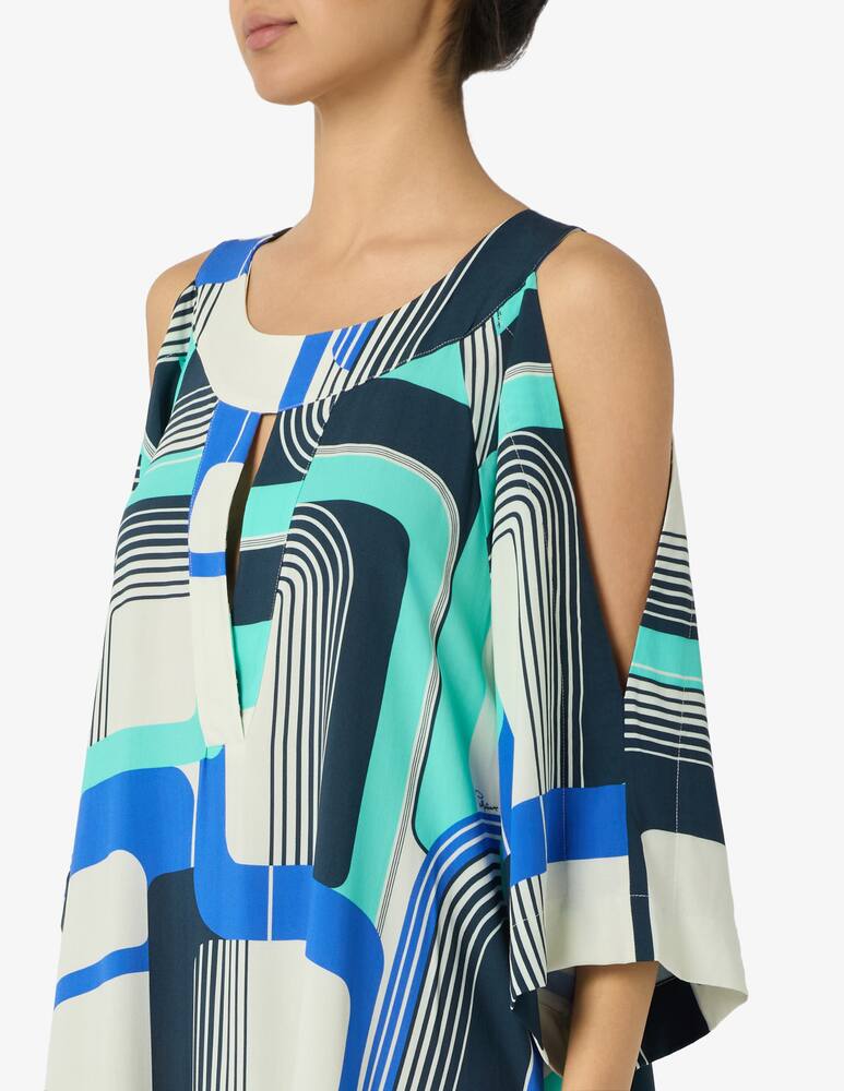 rinascente Pierre Mantoux Geometric print long kaftan