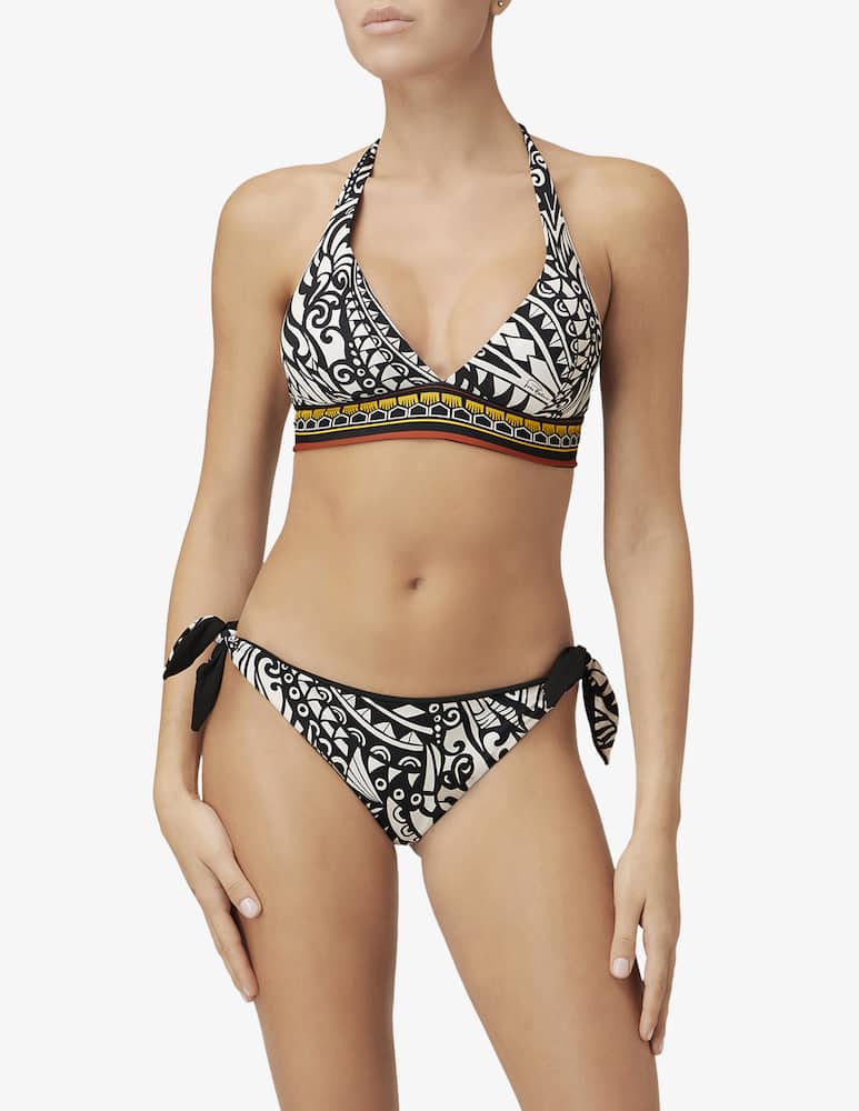 rinascente Pierre Mantoux Printed halterneck bikini set