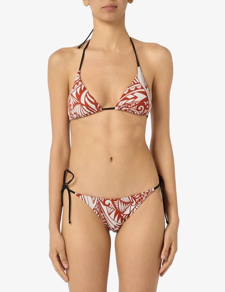 rinascente Pierre Mantoux Tribal print triangle bikini set