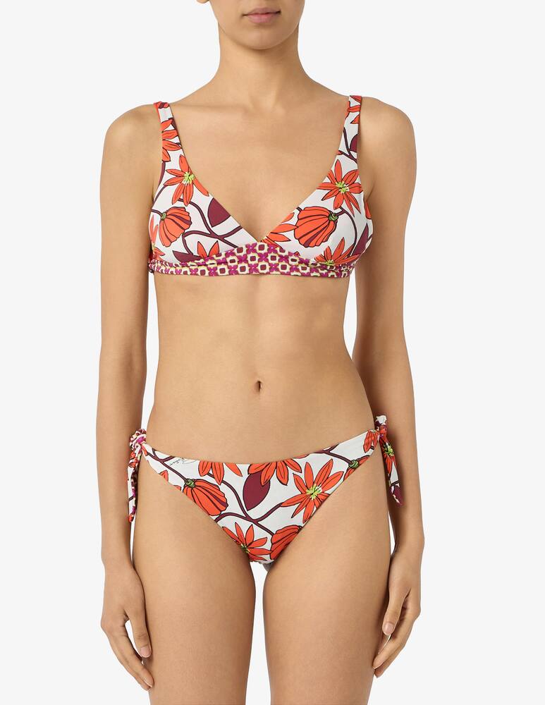 rinascente Pierre Mantoux Floral tie side bikini brief set