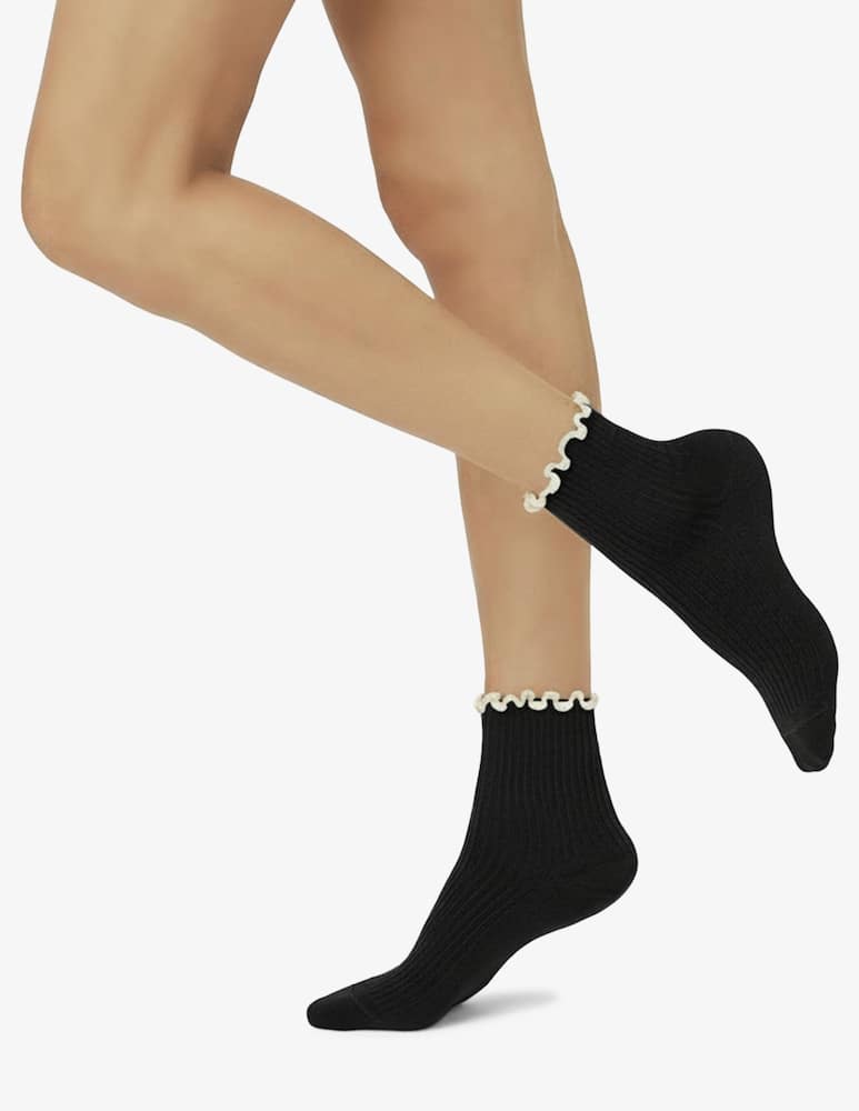 rinascente Pierre Mantoux Ribbed socks with frill hem