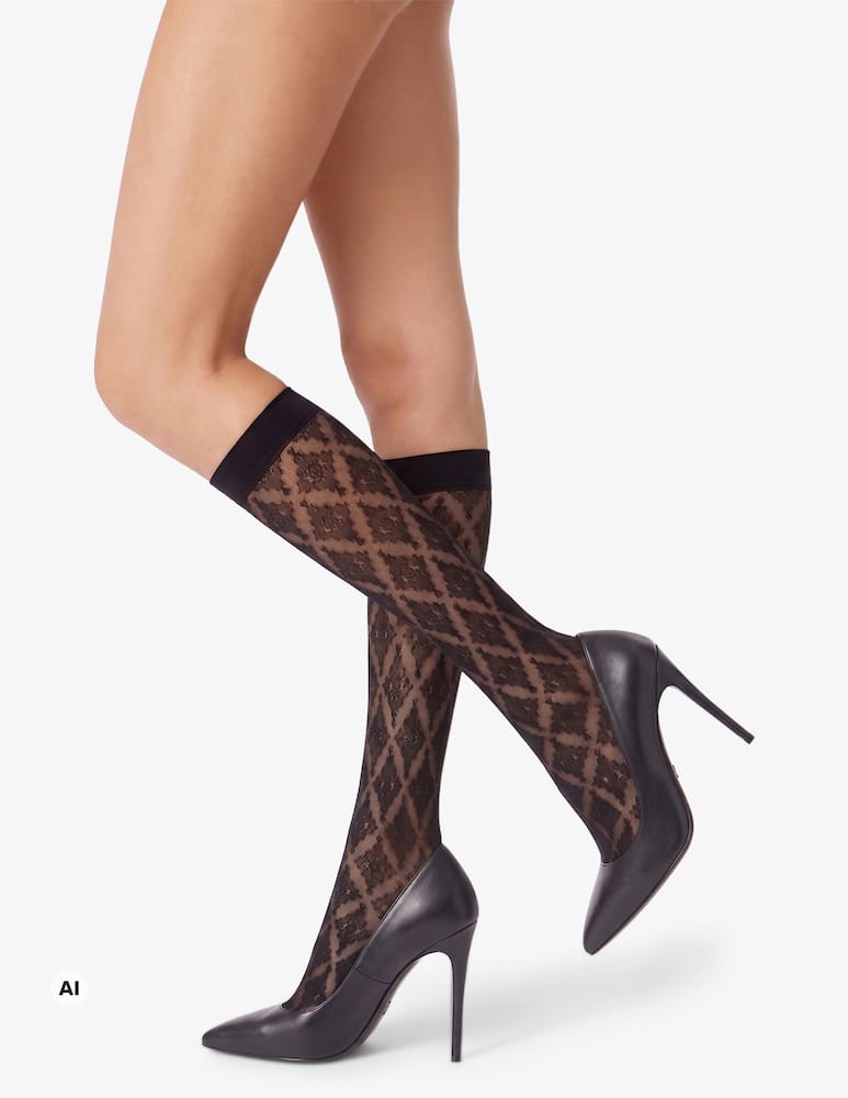Pierre Mantoux Patterned knee-high socks - picture 1 Pierre Mantoux Patterned knee-high socks - picture 1