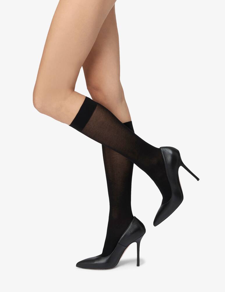 rinascente Pierre Mantoux Cotton knee-high socks 70 den