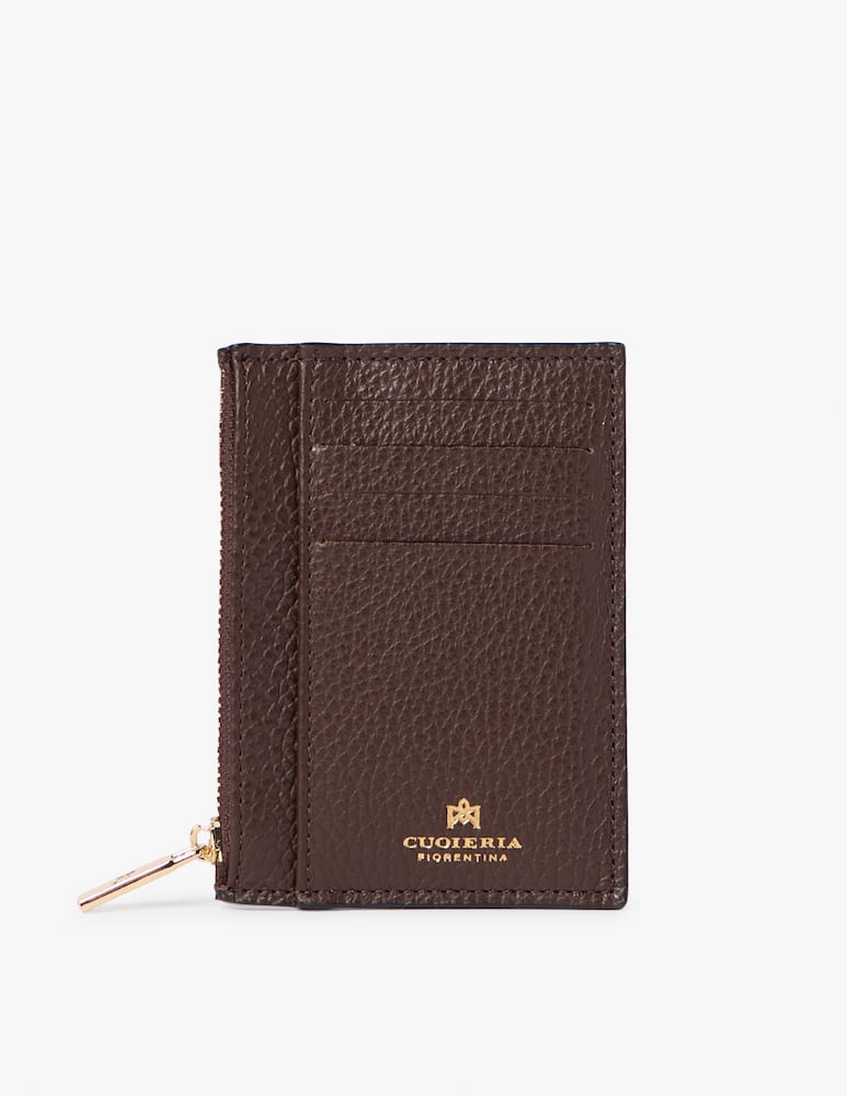 rinascente Cuoieria Fiorentina Velvet cardholder with zip