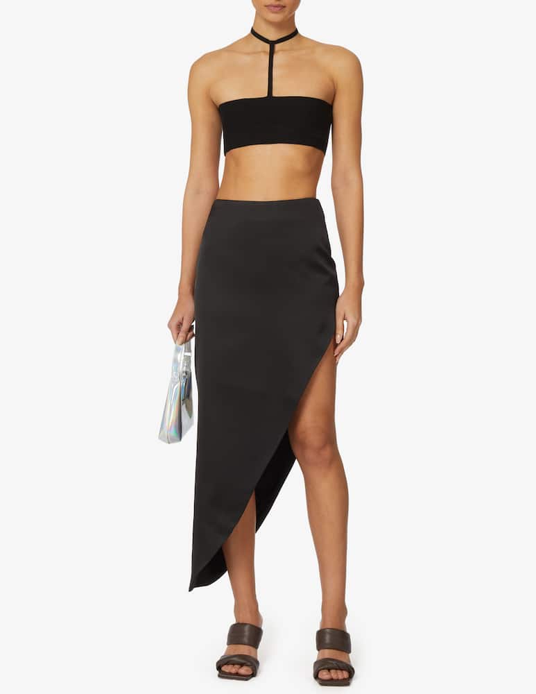 rinascente Nineminutes  The Ade double satin maxi skirt with slit