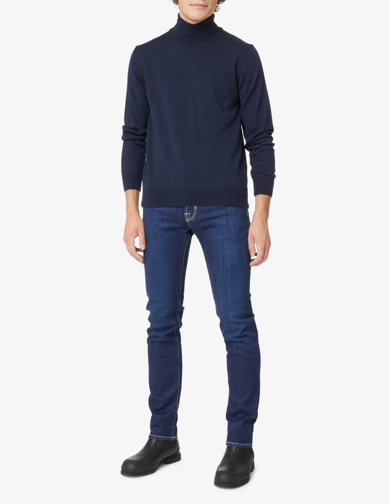 rinascente Pure Cashmere Maglia scollo a V in lana seta e cashmere - Blu