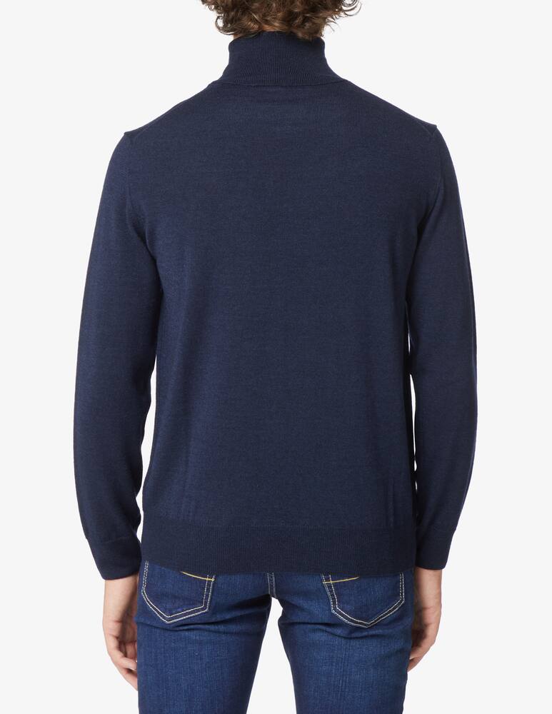 rinascente Pure Cashmere Maglia scollo a V in lana seta e cashmere - Blu