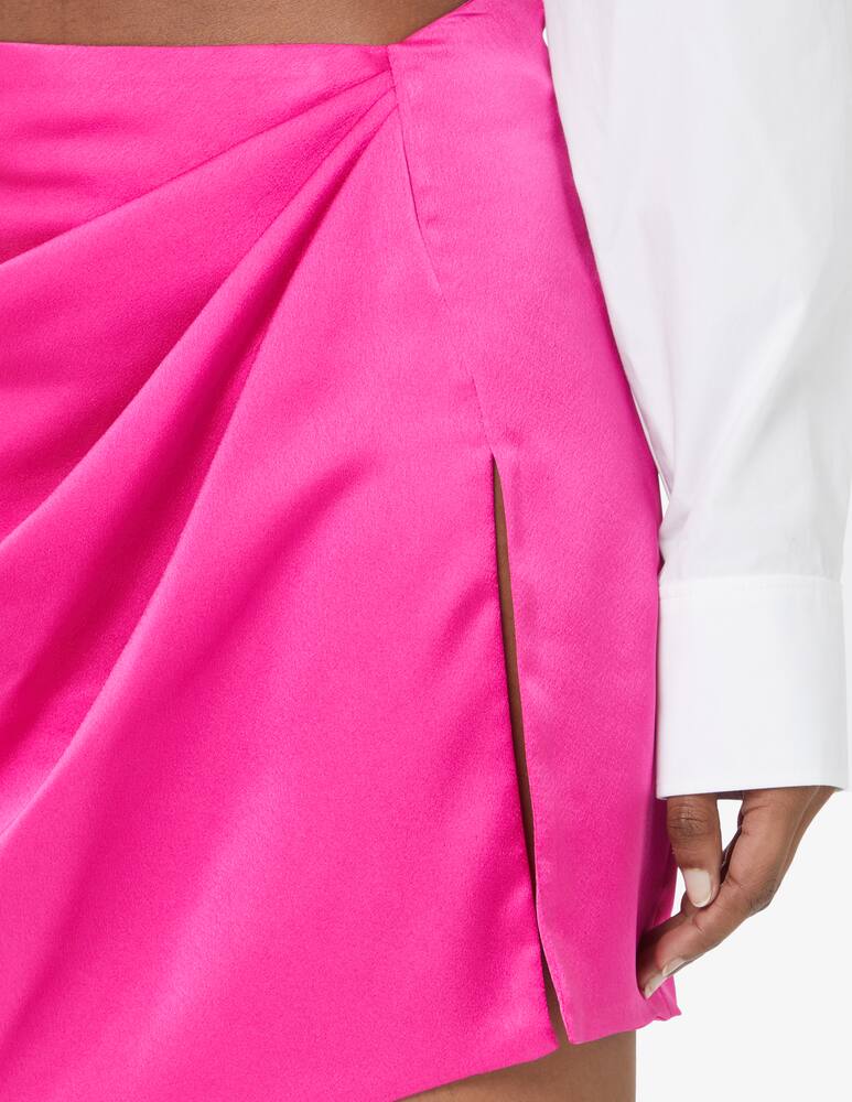 rinascente Nineminutes Gonna mini in raso con spacco The Gea double