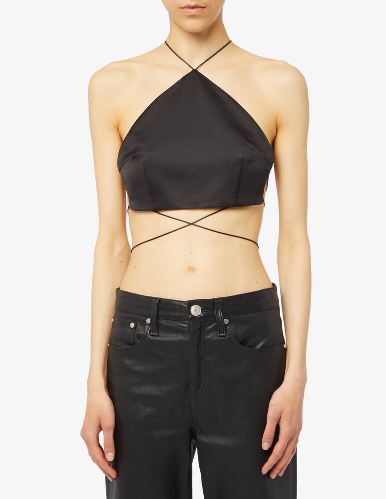 Nineminutes Crop top in raso - immagine 1 Nineminutes Crop top in raso - immagine 1