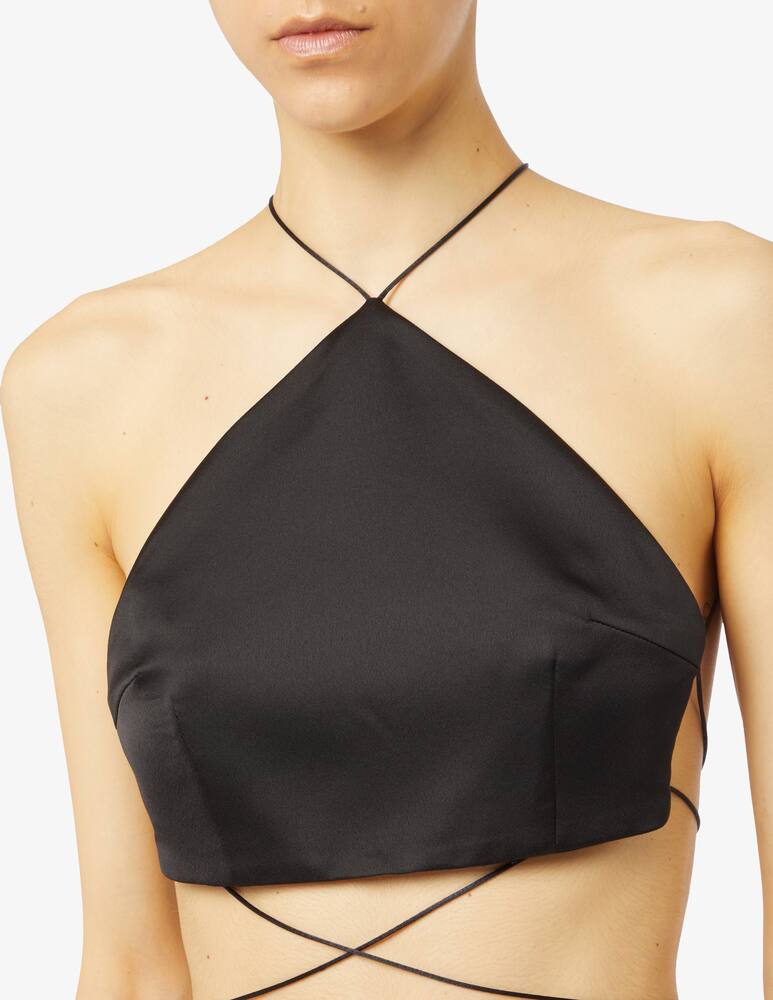 Nineminutes Crop top in raso - immagine 4 Nineminutes Crop top in raso - immagine 4