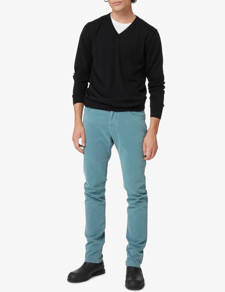 rinascente Pure Cashmere Maglia collo a V in lana seta e cashmere - Nero