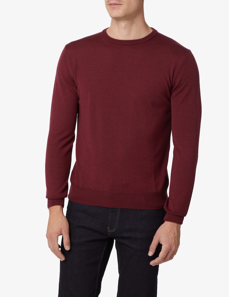 Pure Cashmere Wool silk and cashmere roundneck sweater - Red - picture 1 Pure Cashmere Wool silk and cashmere roundneck sweater - Red - picture 1