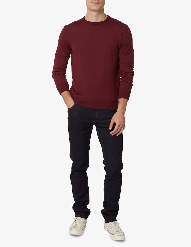 Pure Cashmere Wool silk and cashmere roundneck sweater - Red - picture 2 Pure Cashmere Wool silk and cashmere roundneck sweater - Red - picture 2