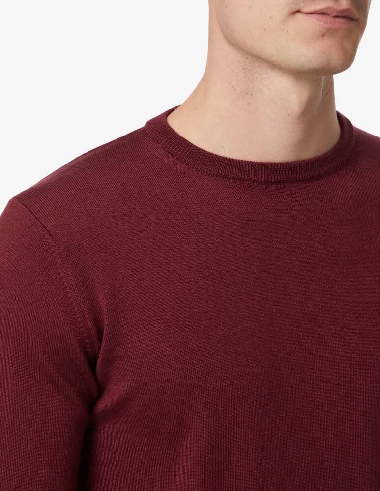 Pure Cashmere Wool silk and cashmere roundneck sweater - Red - picture 4 Pure Cashmere Wool silk and cashmere roundneck sweater - Red - picture 4
