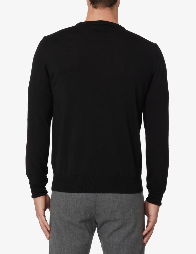 rinascente Pure Cashmere Wool silk and cashmere roundneck sweater - Black
