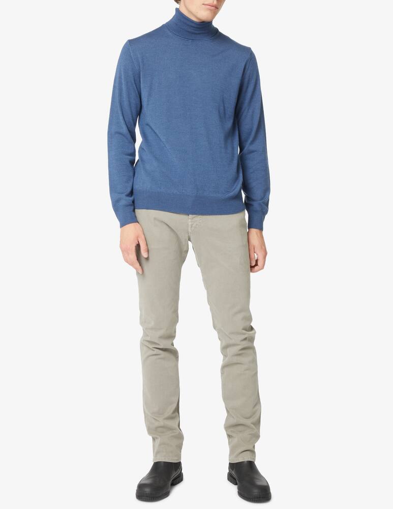rinascente Pure Cashmere Wool silk and cashmere turtleneck - Blue