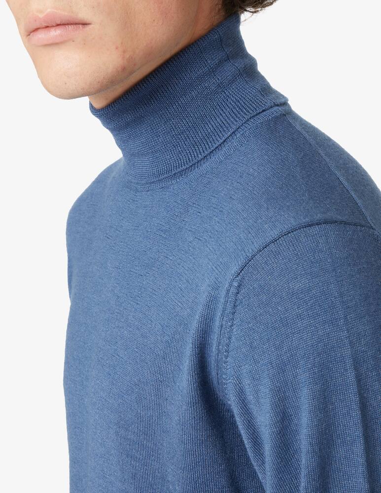 rinascente Pure Cashmere Wool silk and cashmere turtleneck - Blue