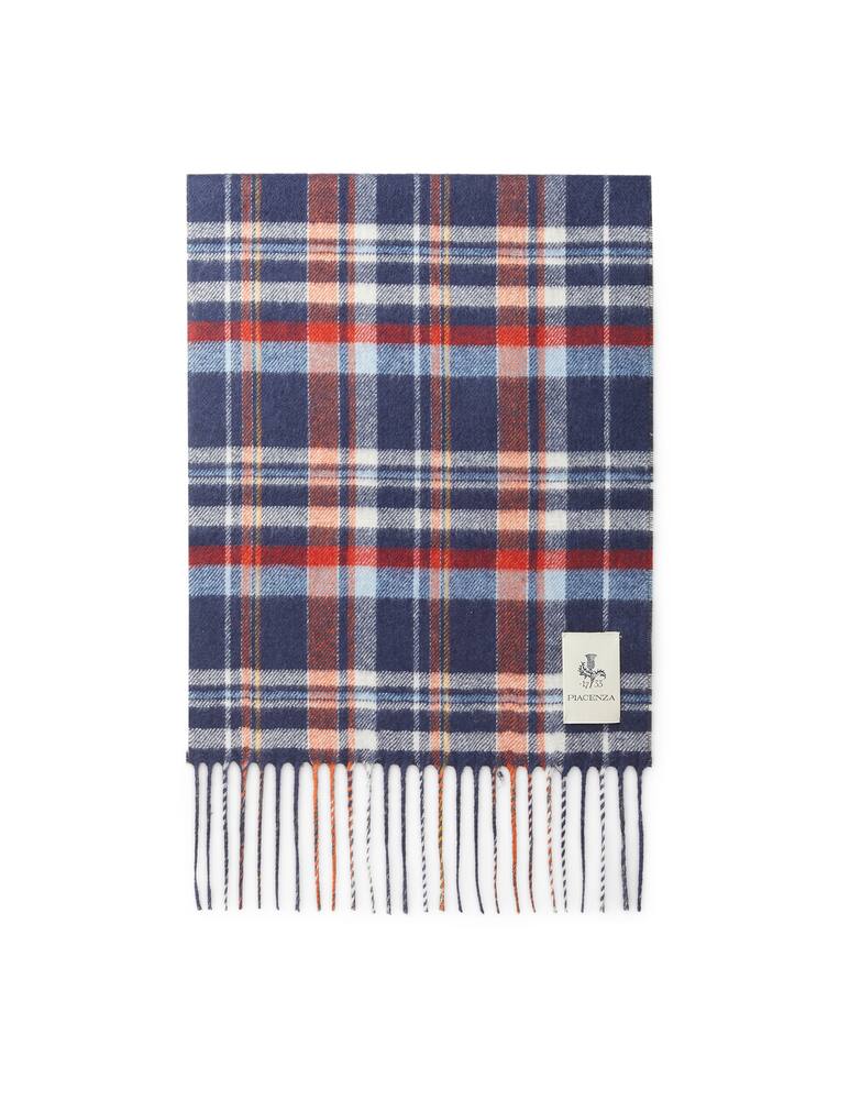 rinascente Piacenza Cashmere Tartan check cashmere silk scarf 