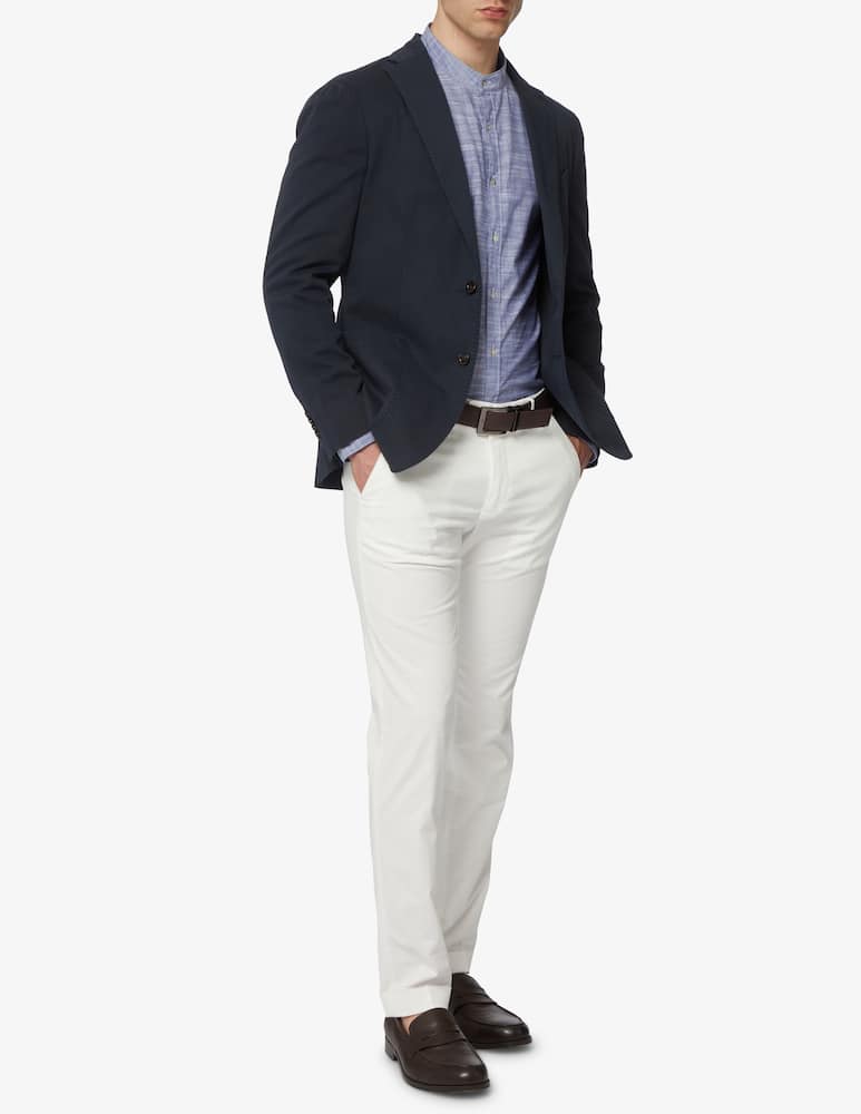 rinascente Briglia Cotton and linen chino trousers