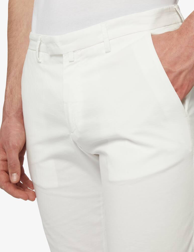 rinascente Briglia Cotton and linen chino trousers