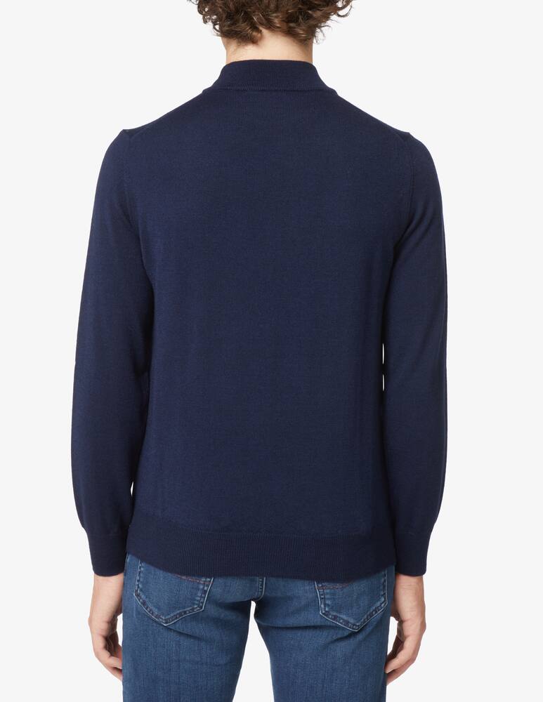 rinascente Pure Cashmere Maglia collo alto in lana seta e cashmere - Blu