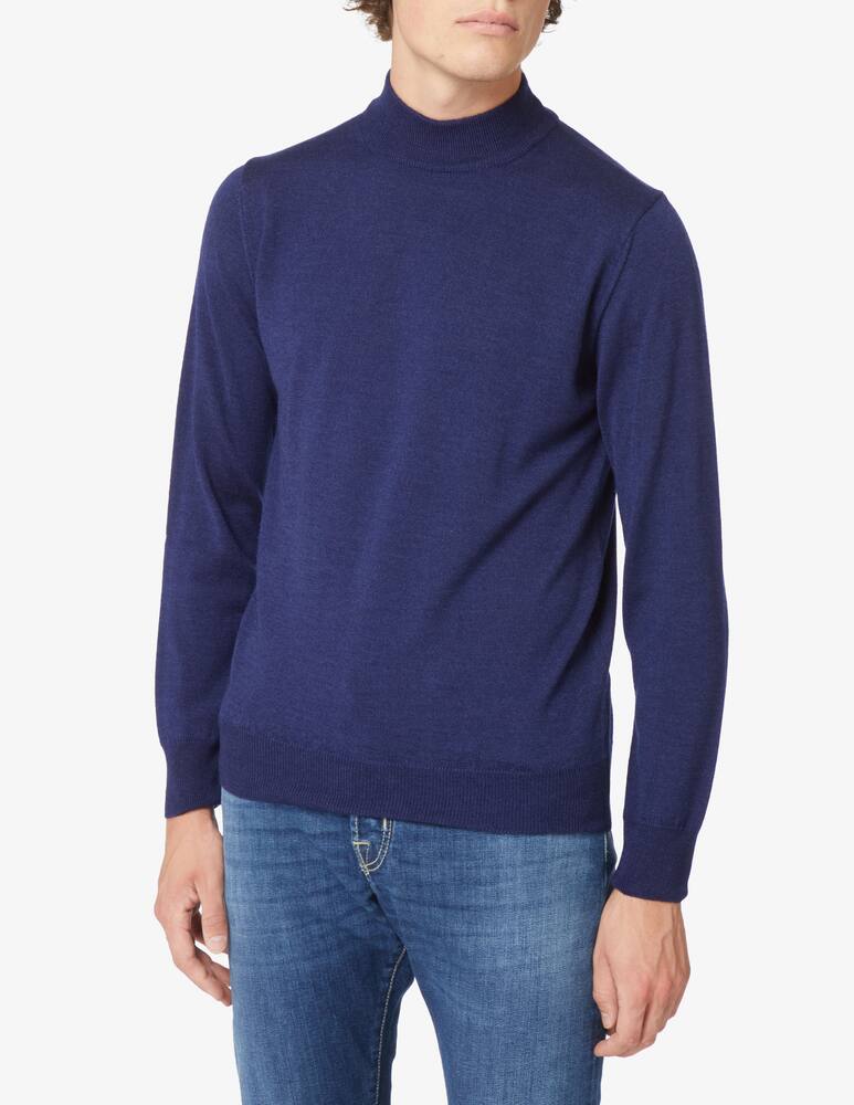 rinascente Pure Cashmere Wool silk and cashmere turtleneck - Blue