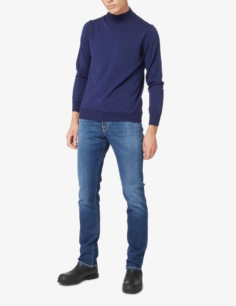 rinascente Pure Cashmere Wool silk and cashmere turtleneck - Blue