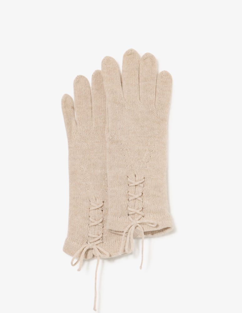 rinascente Rinascente Collection Lace-up knit gloves