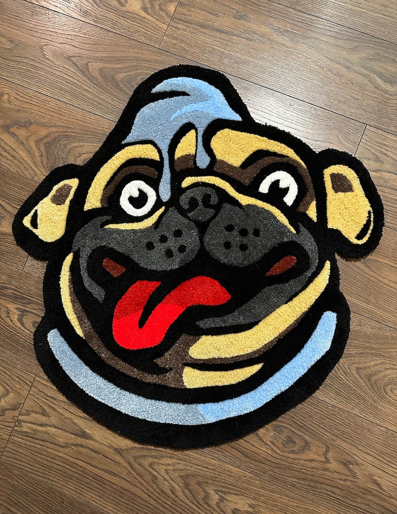 rinascente Drip Rugs Drip Dogs Carlino Azzurro