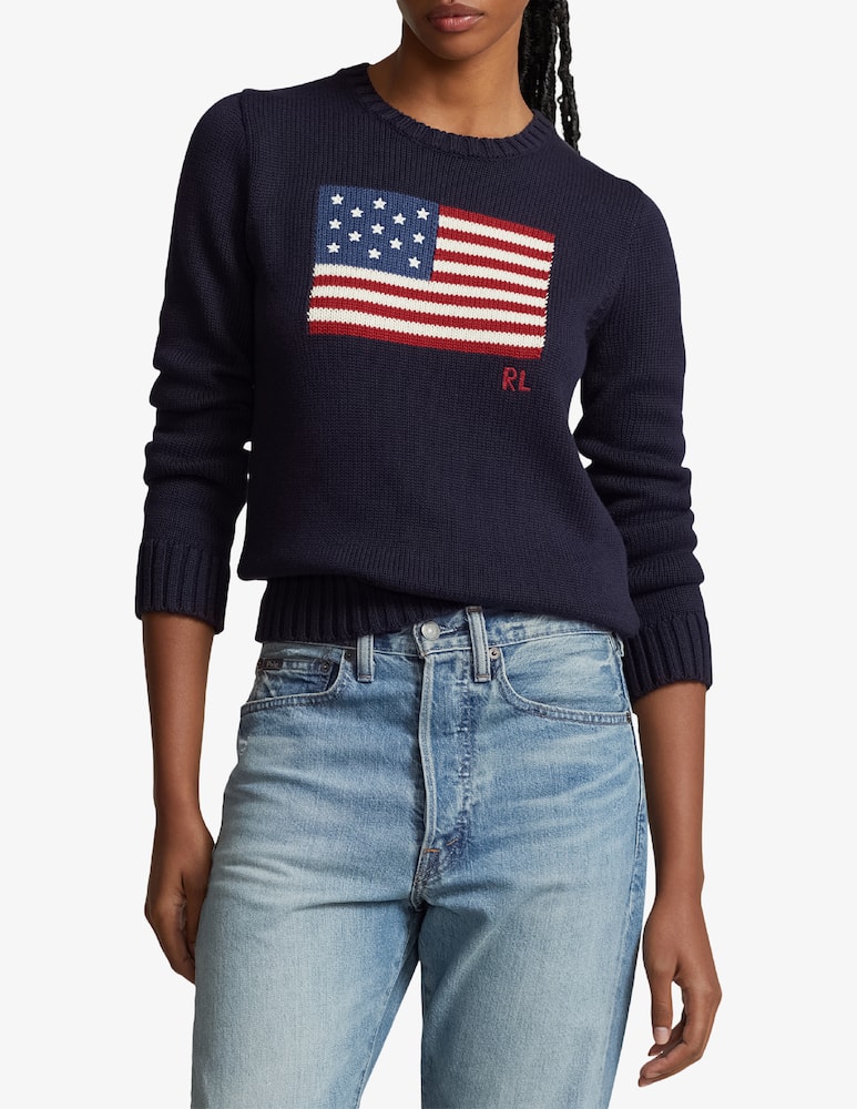 rinascente Polo Ralph Lauren Flag Cotton Crewneck Jumper