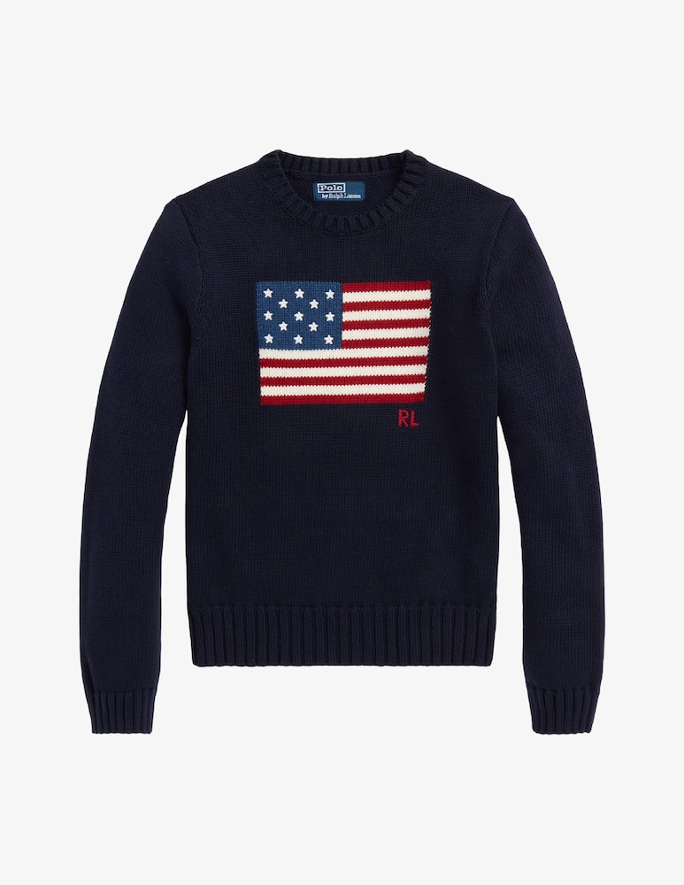 Polo Ralph Lauren Maglia in cotone con bandiera - immagine 5 Polo Ralph Lauren Maglia in cotone con bandiera - immagine 5