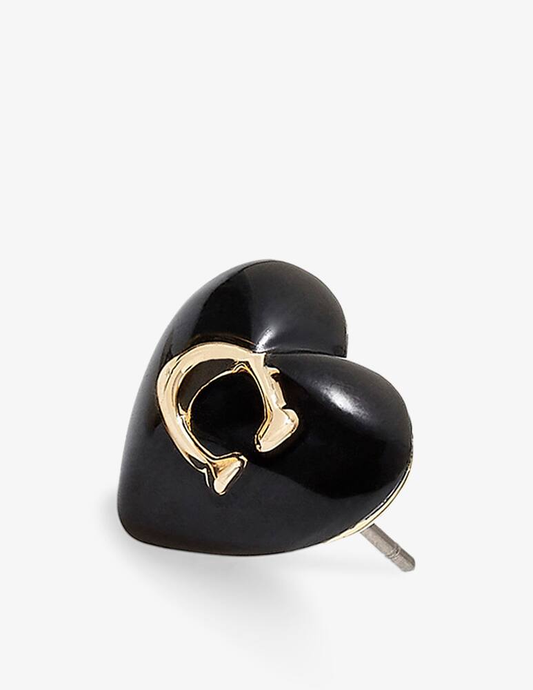 rinascente COACH Signature heart stud earrings