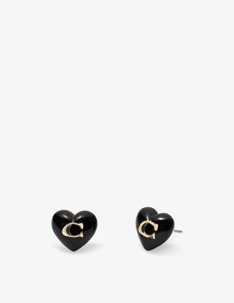 rinascente COACH Signature heart stud earrings