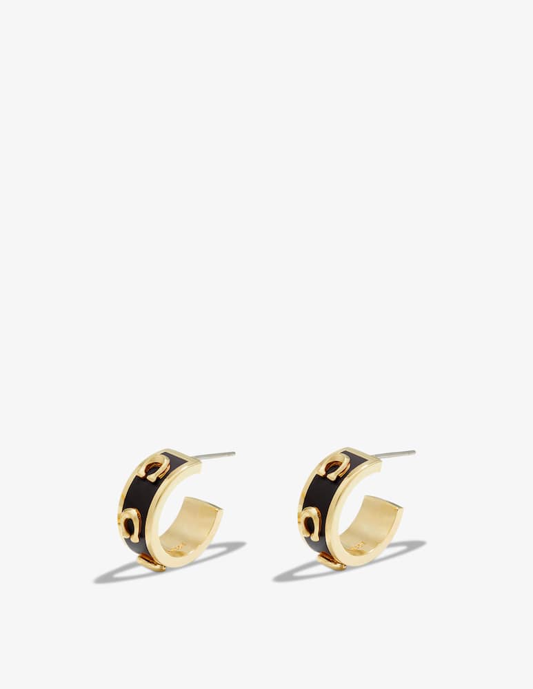 rinascente COACH Signature enamel hoop earrings