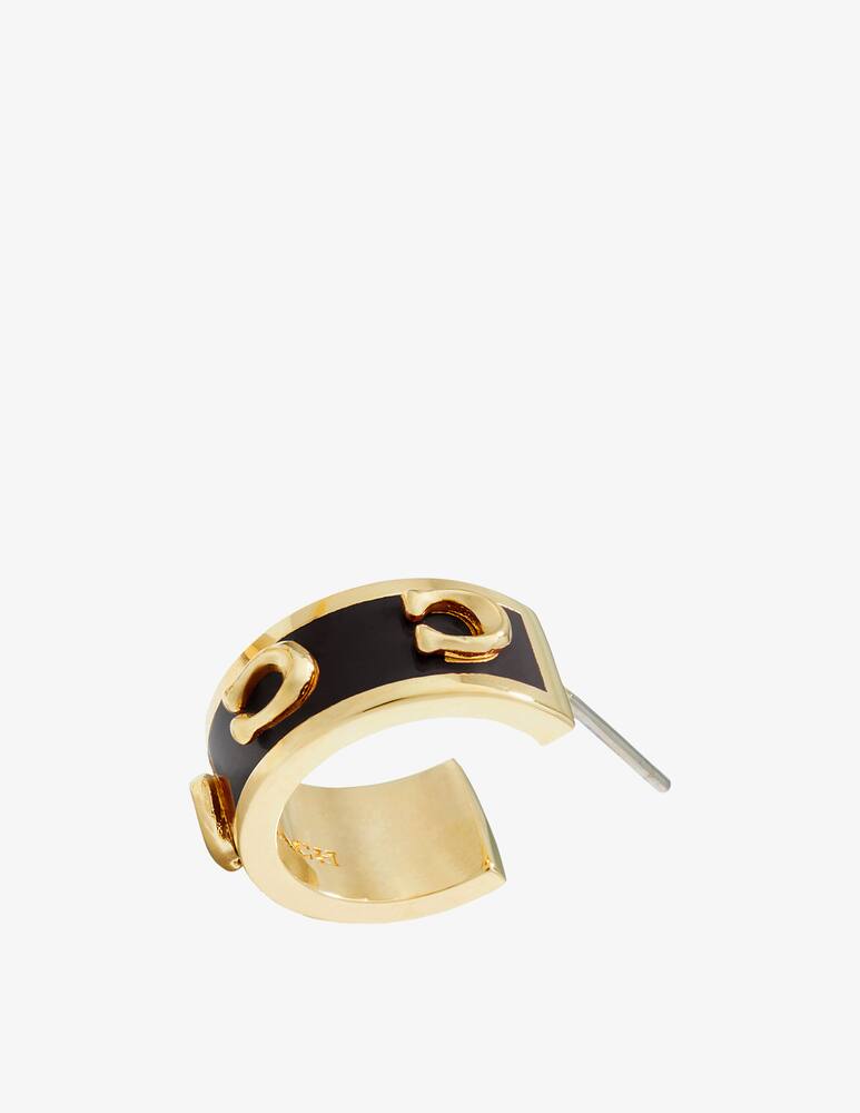 rinascente COACH Signature enamel hoop earrings