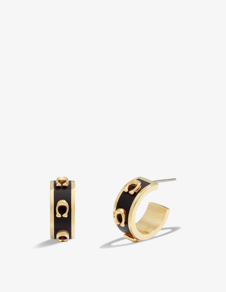 rinascente COACH Signature enamel hoop earrings