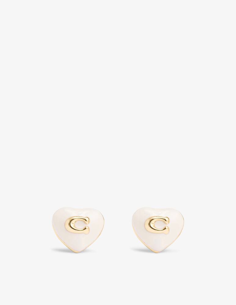 rinascente COACH Signature Heart Stud Earrings