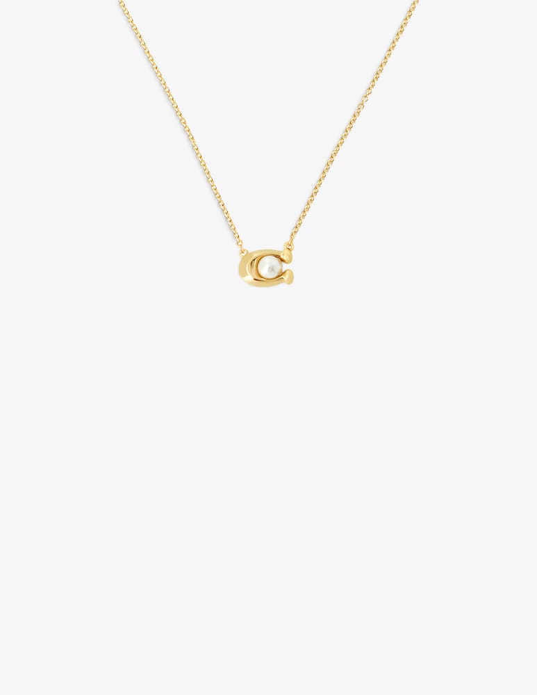 rinascente COACH Pearl Signature pendant necklace