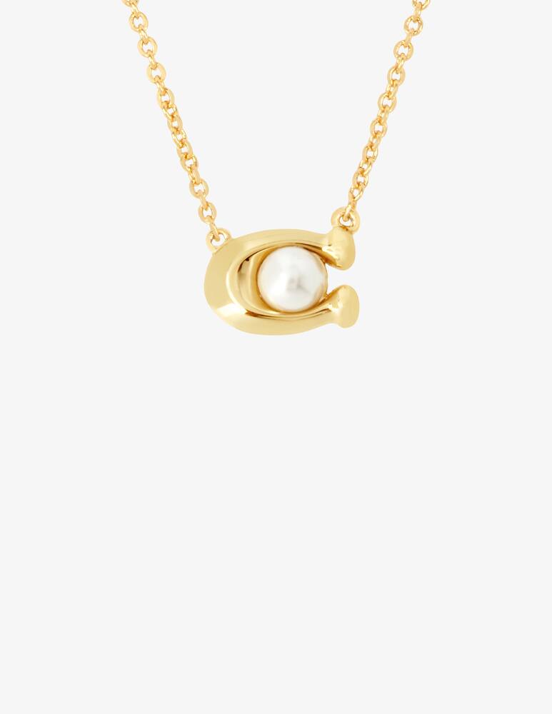 rinascente COACH Pearl Signature pendant necklace