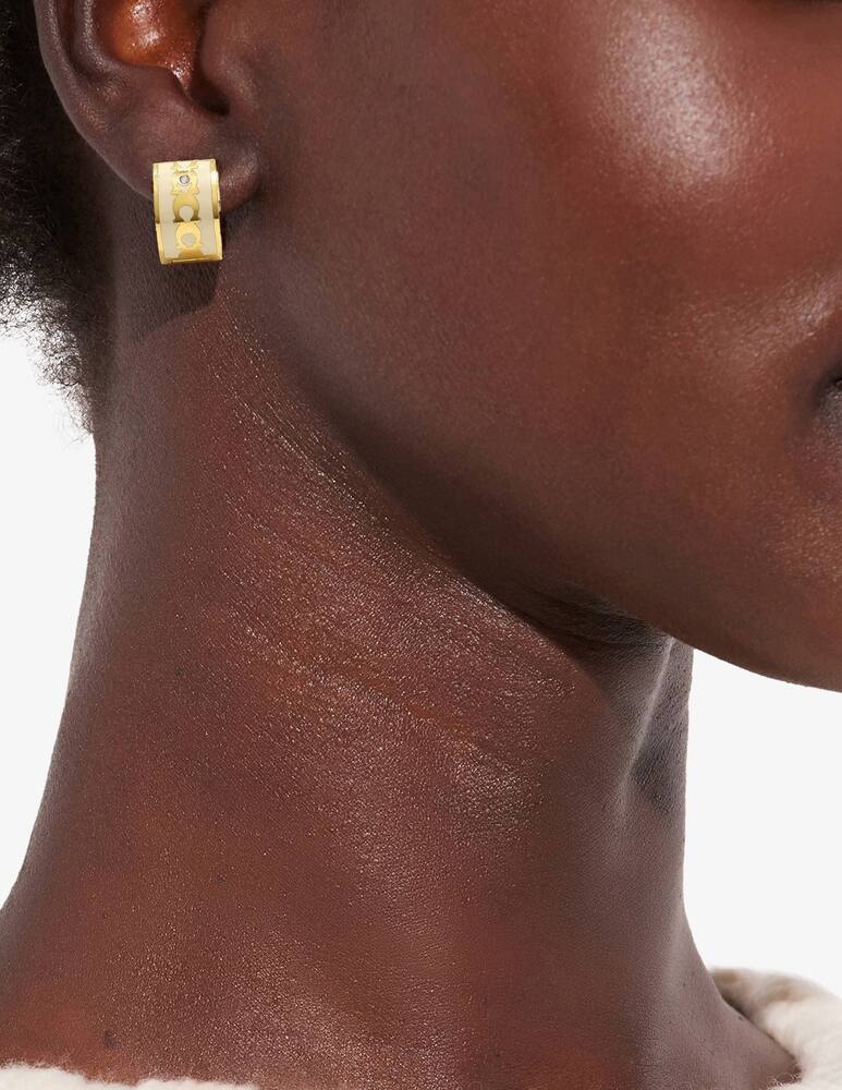 rinascente COACH Signature Huggie Earrings