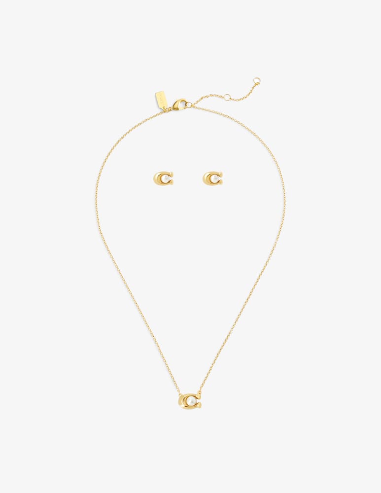 rinascente COACH Signature pearl jewelry set