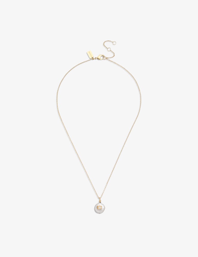 COACH Signature coin pearl pendant necklace - picture 1 COACH Signature coin pearl pendant necklace - picture 1