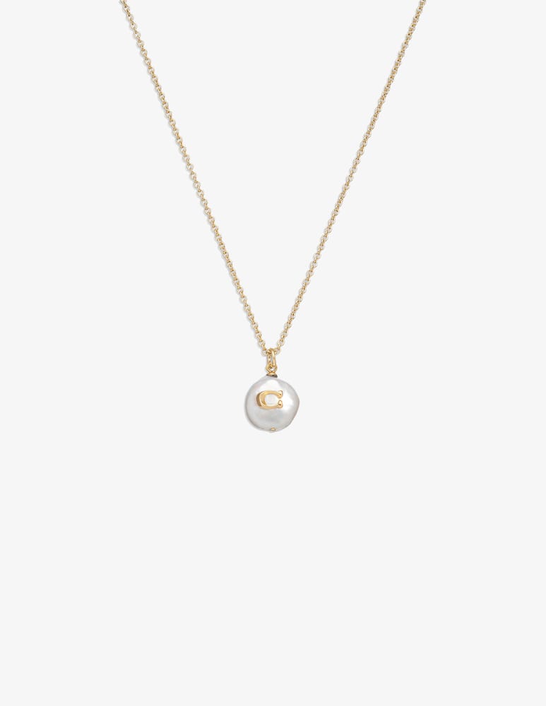 COACH Signature coin pearl pendant necklace - picture 3 COACH Signature coin pearl pendant necklace - picture 3