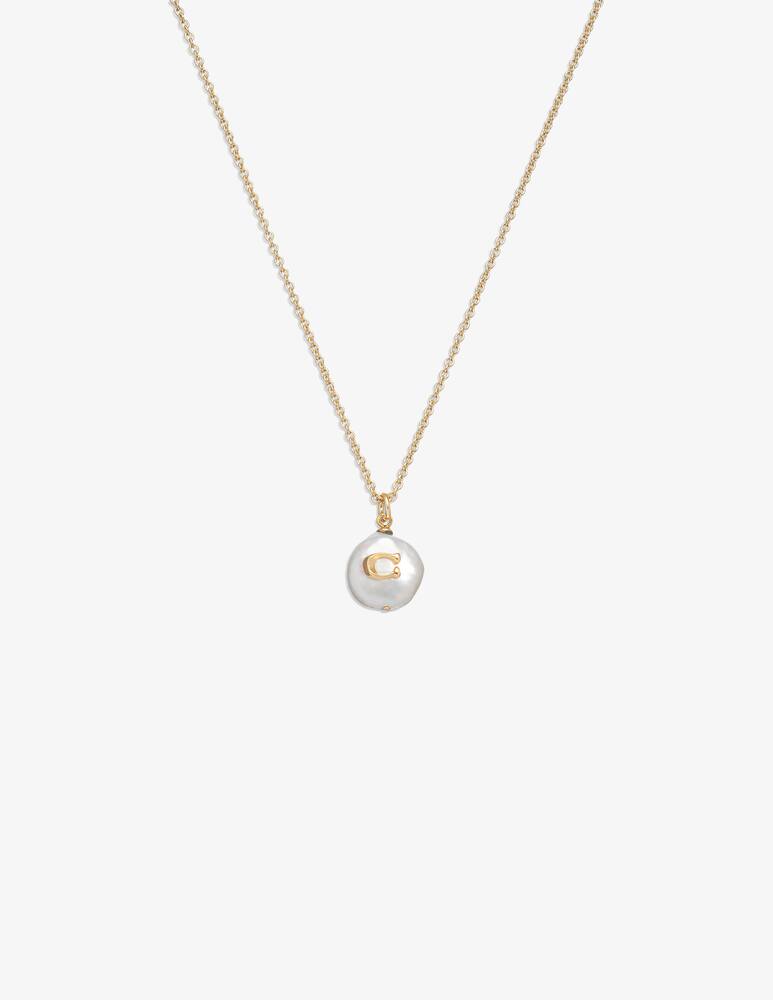 rinascente COACH Signature coin pearl pendant necklace