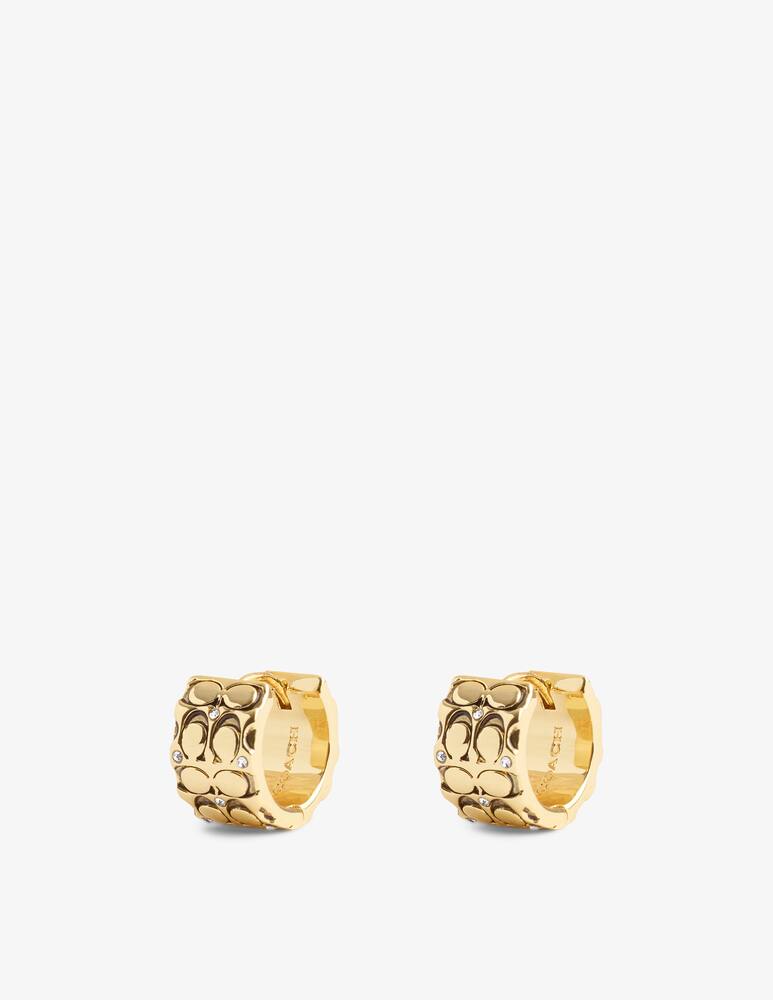 rinascente COACH Signature quilted huggie earrings
