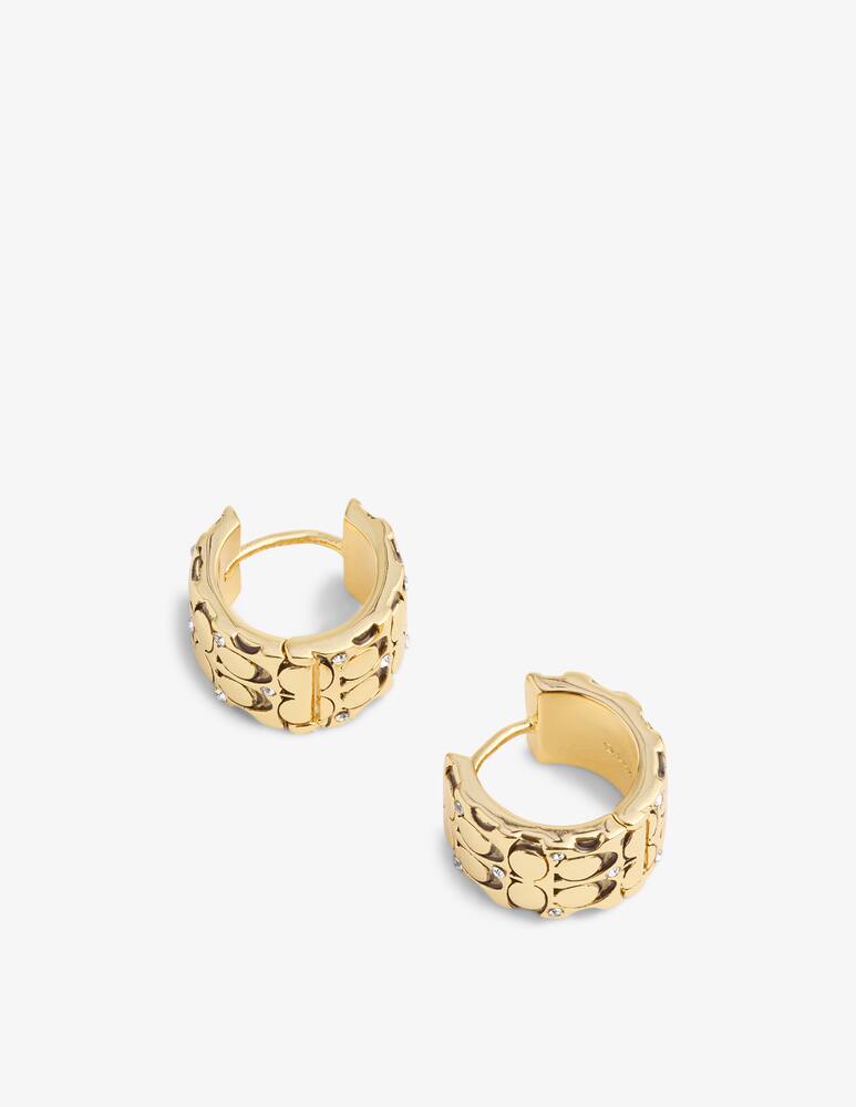 rinascente COACH Signature quilted huggie earrings