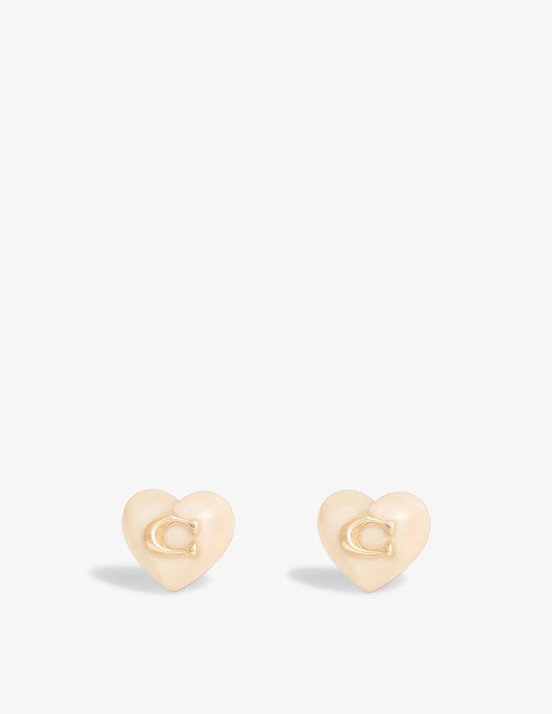rinascente COACH Signature Heart Stud Earrings