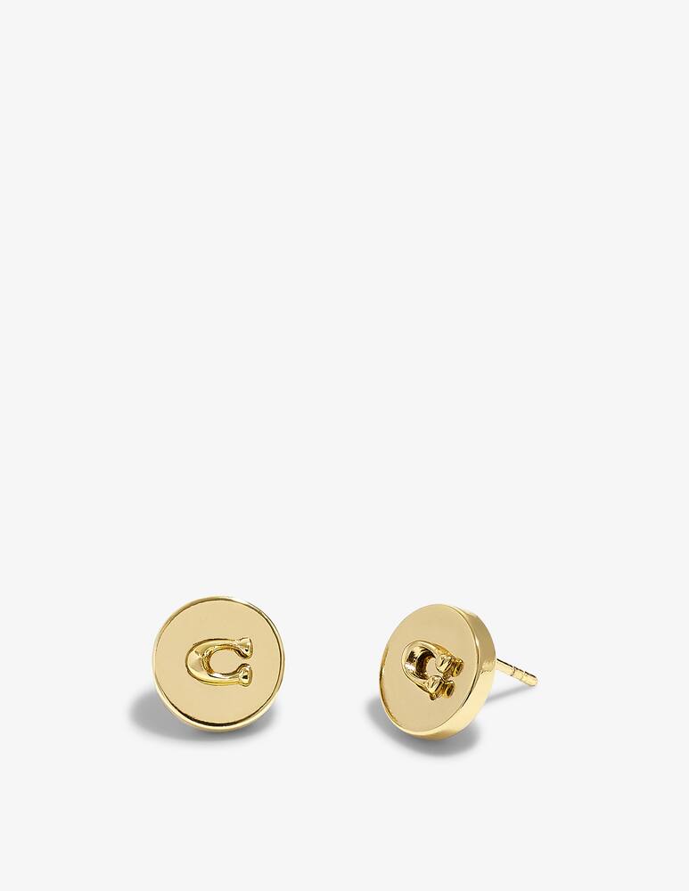 rinascente COACH Signature c disc stud earrings